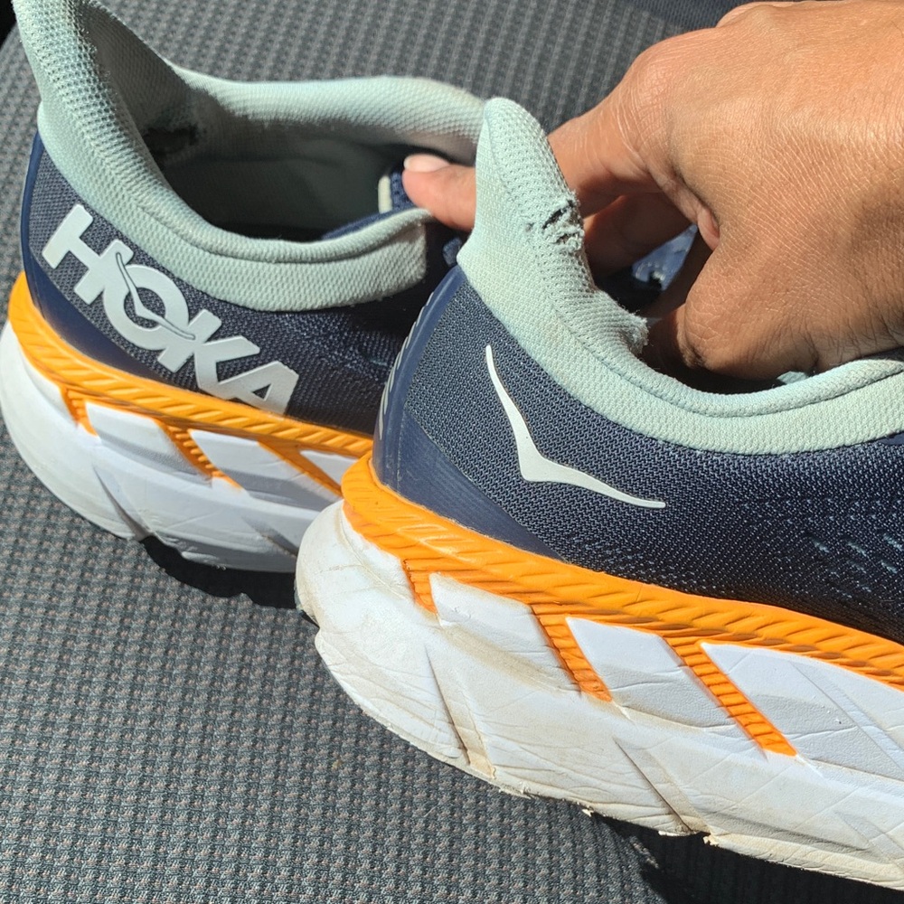 Hoka Clifton 7 Navy Blue Running Training Shoes Sz 9 Athleisure Comfortable - Picture 3 of 11